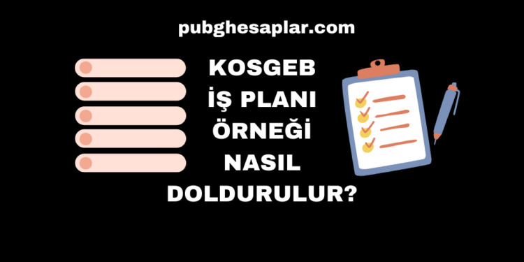 KOSGEB İş Planı Örneği Nasıl Doldurulur
